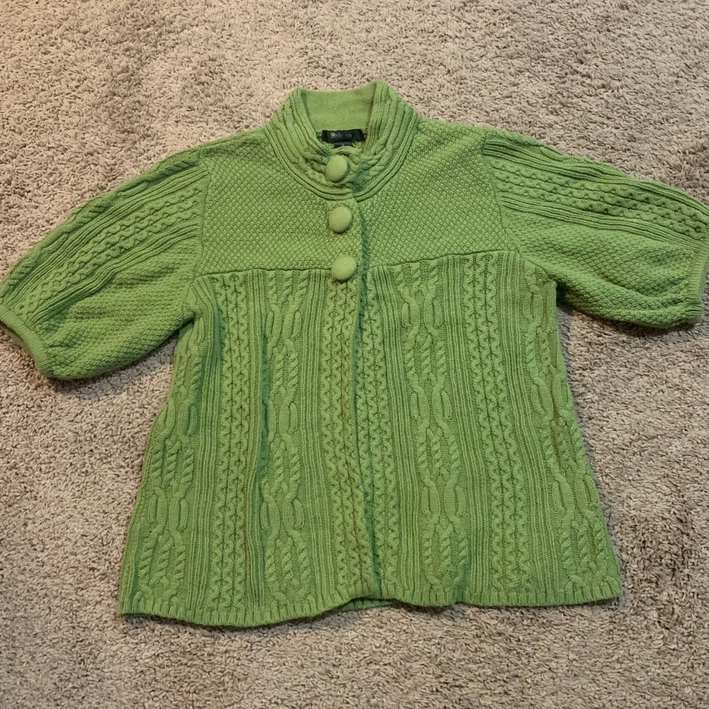 Style & Co Green Layering Sweater Large